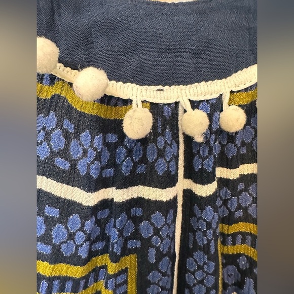 RAGA Riviera Maya Printed Midi Dress Women's Blue 100% Viscose Racerback - Picture 5 of 9